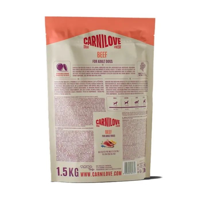 Сухий корм для собак Carnilove True Fresh Beef 1.5 кг (8595602581771) зображення 2