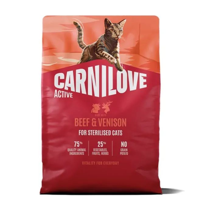 Сухий корм для кішок Carnilove Active Beef & Venison Sterilised 2 кг (8595602581702)