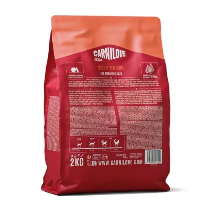 Сухий корм для кішок Carnilove Active Beef & Venison Sterilised 2 кг (8595602581702) зображення 2