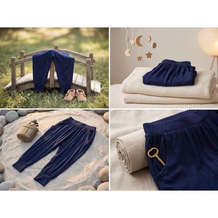 Штани дитячі Lovetti трикотажні (4434-2-98G-blue) зображення 7