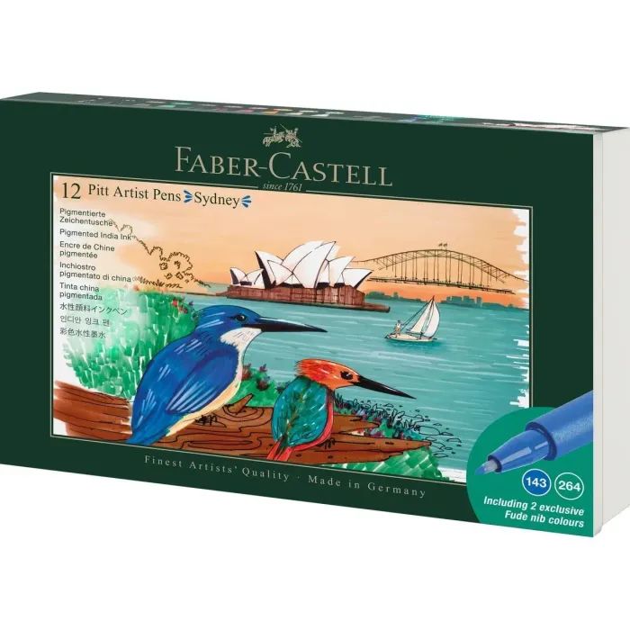 Лайнер Faber-Castell набор капиллярных ручек Pitt Artist Pen Set Sydney, 12 шт (33019)
