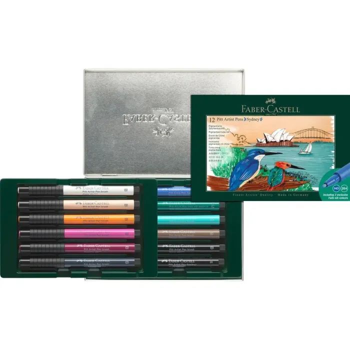 Лайнер Faber-Castell набор капиллярных ручек Pitt Artist Pen Set Sydney, 12 шт (33019) изображение 4