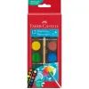 Акварельные краски Faber-Castell суха, з пензлем, D24мм, 12 кольорів (32297)