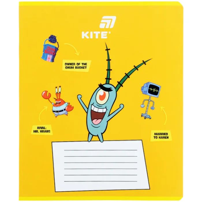 Зошит Kite Sponge Bob, 12 аркушів, лінія (SB26-234) зображення 10
