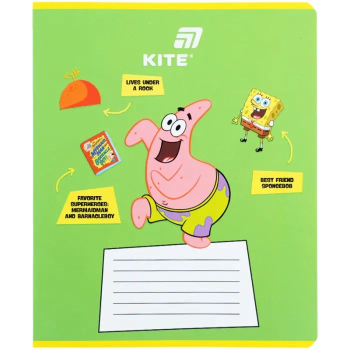 Зошит Kite Sponge Bob, 12 аркушів, лінія (SB26-234) зображення 12