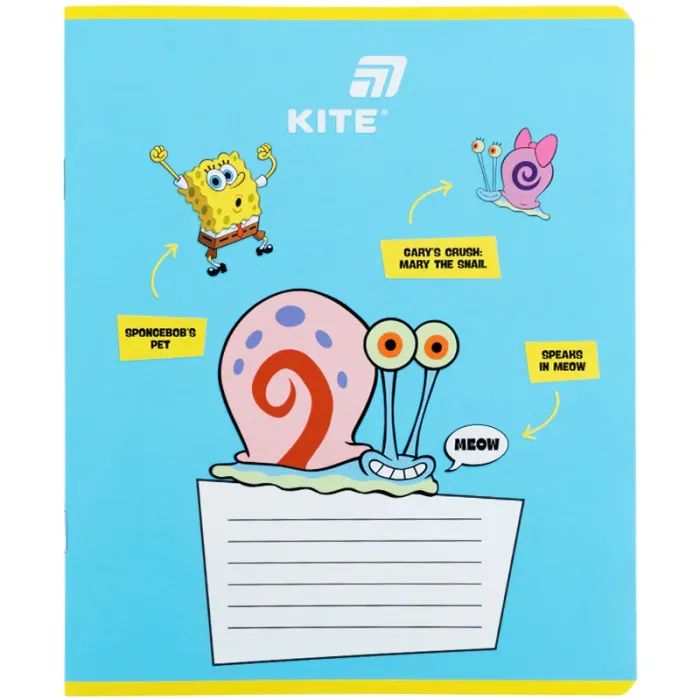 Зошит Kite Sponge Bob, 12 аркушів, лінія (SB26-234) зображення 6