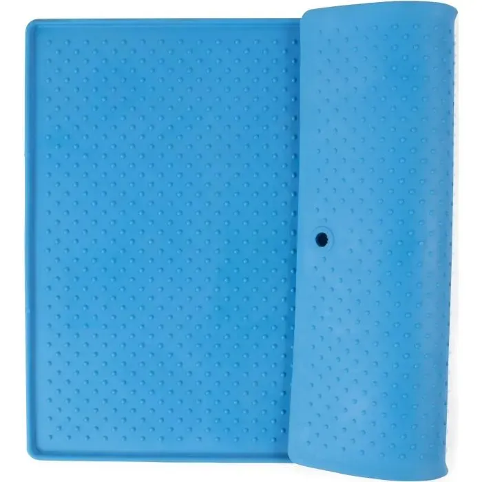 Килимок під миски Dexas Pet Bowl Grippmat Large антиковзкий 60х43 см блакитний (0084297308841) зображення 2