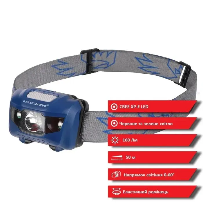 Фонарь Falcon Eye Orion (160 Lm) Cool White/Red/Green LED Blue (FHL0015) (DAS303982) изображение 7