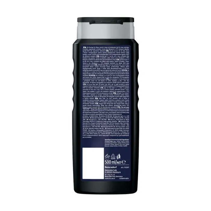 Гель для душа Nivea Men Deep Sport MAXXTECH Shower Gel 500 мл (9005800379401) изображение 2