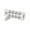 Сетевой фильтр питания Meilepai F34U, 8 роз EU, 4USB, 2PD White (F34U-White)