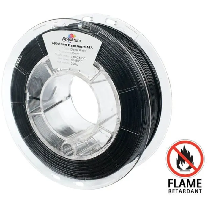 Пластик для 3D-принтера Spectrum ASA 275 FlameGuard 1.75mm 0.25kg Black, Deep (81441)