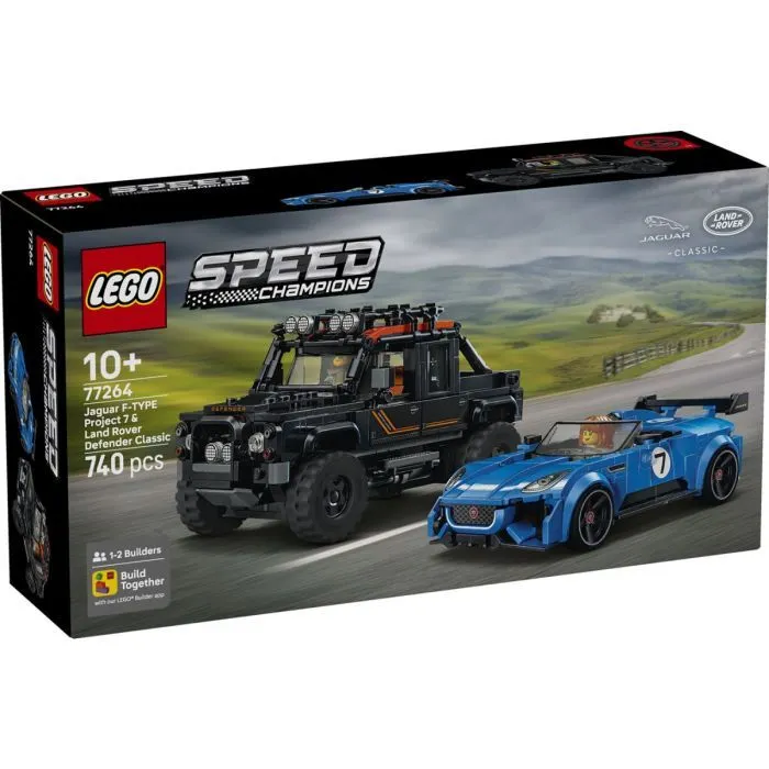 Конструктор LEGO Speed Champions Jaguar Project 7 и Land Rover Defender (77264)