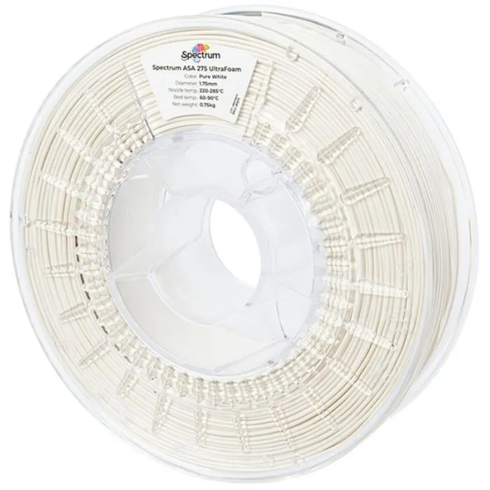 Пластик для 3D-принтера Spectrum LW-ASA UltraFoam 1.75mm 0.75kg White, Pure (81571)