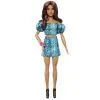 Кукла Barbie Fashionistas Модница в бирюзовом наряде с анималистическим принтом (JJN63)