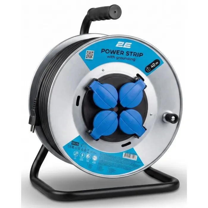 Сетевой удлинитель 2E REEL 40m (2E-CR4325IP44M40)