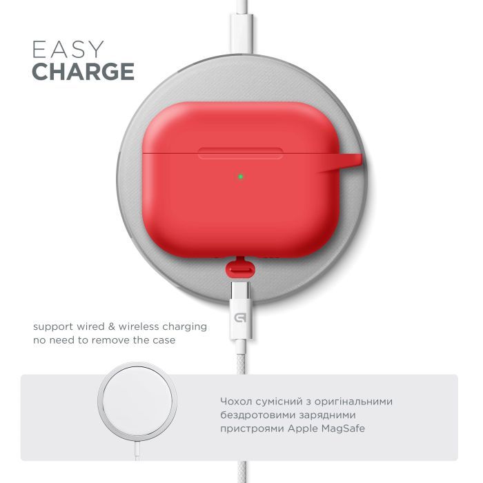 Чехол для наушников Armorstandart Hang Case For Apple AirPods Pro 3 Scarlet (ARM88283) изображение 7
