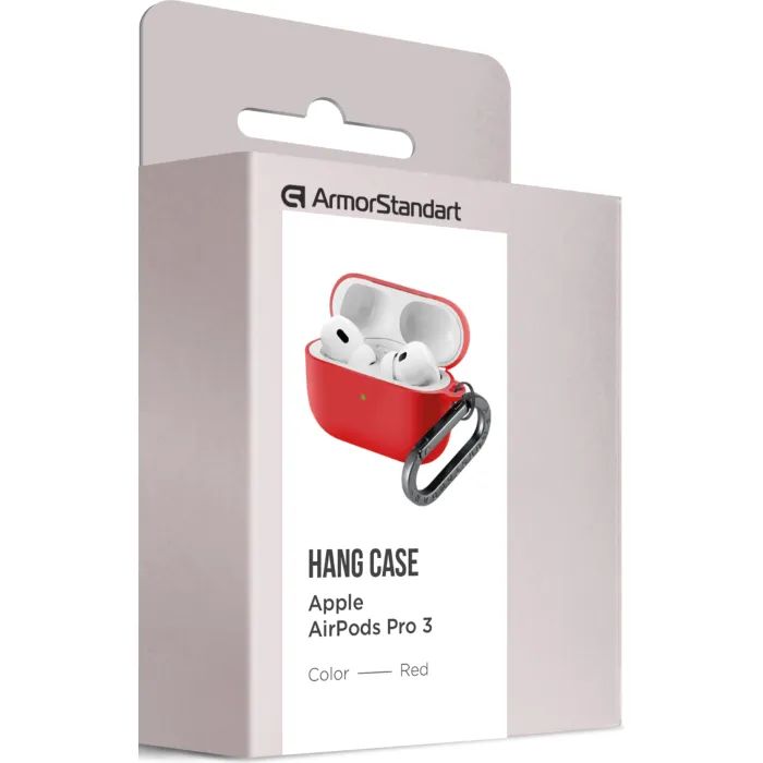 Чехол для наушников Armorstandart Hang Case For Apple AirPods Pro 3 Scarlet (ARM88283) изображение 8