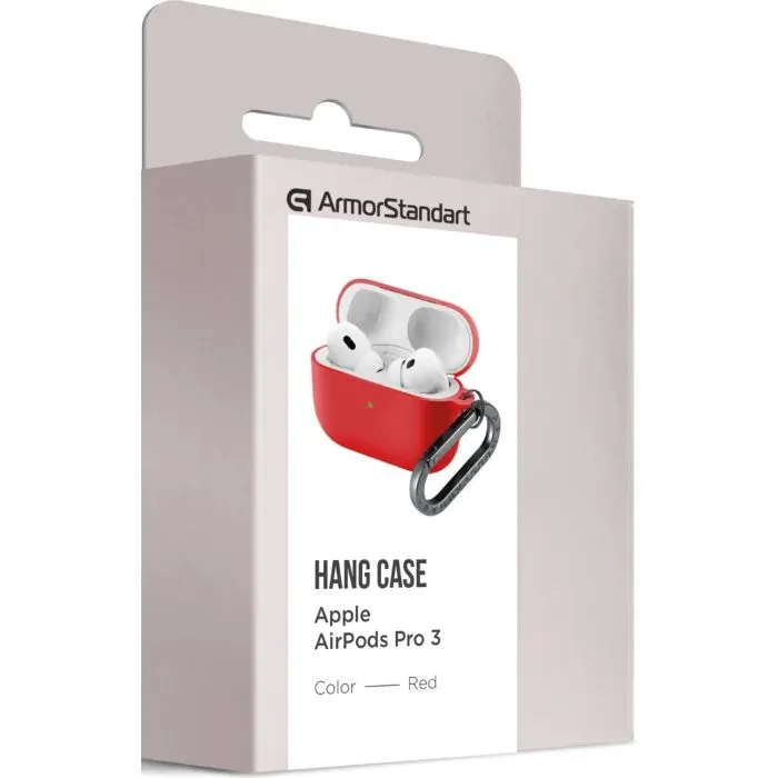 Чехол для наушников Armorstandart Hang Case For Apple AirPods Pro 3 Red (ARM88282) изображение 8