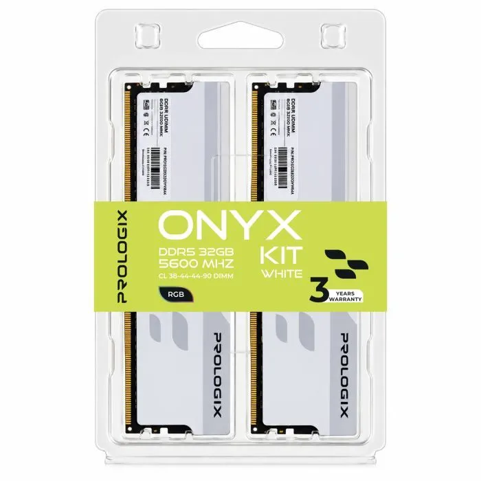 Модуль памяти для компьютера DDR5 32GB (2x16GB) 5600 MHz Onyx White RGB Prologix (PRO32GB5600YWR5K) изображение 4