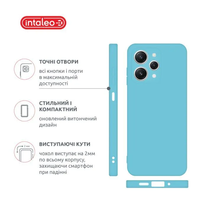 Чохол до мобільного телефона Intaleo Silicone Xiaomi Redmi 12 Light Blue (1283126600609) зображення 4