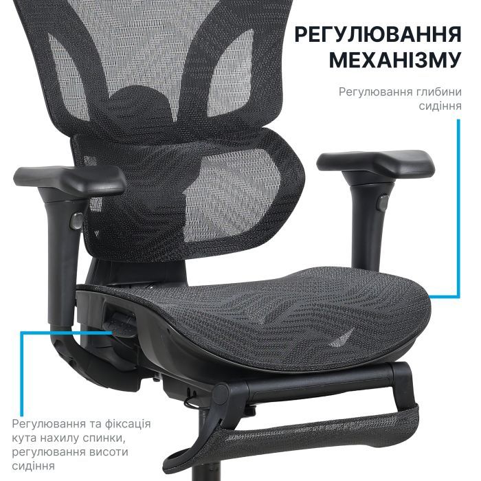 Офісне крісло OfficePro Onix OC975G Gray (OC975G) зображення 12