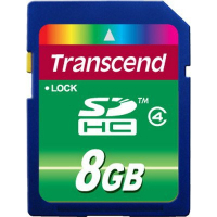 Карта памяти Transcend 8Gb SDHC class 4 (TS8GSDHC4)
