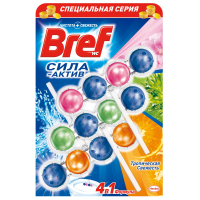 Туалетный блок Bref Сила Актив Триопак Тропическая Свежесть 3х50 г (9000100948722)