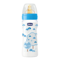 Бутылочка для кормления Chicco Well-Being 330 мл с латексной соской 4 мес+ (70734.20.04)