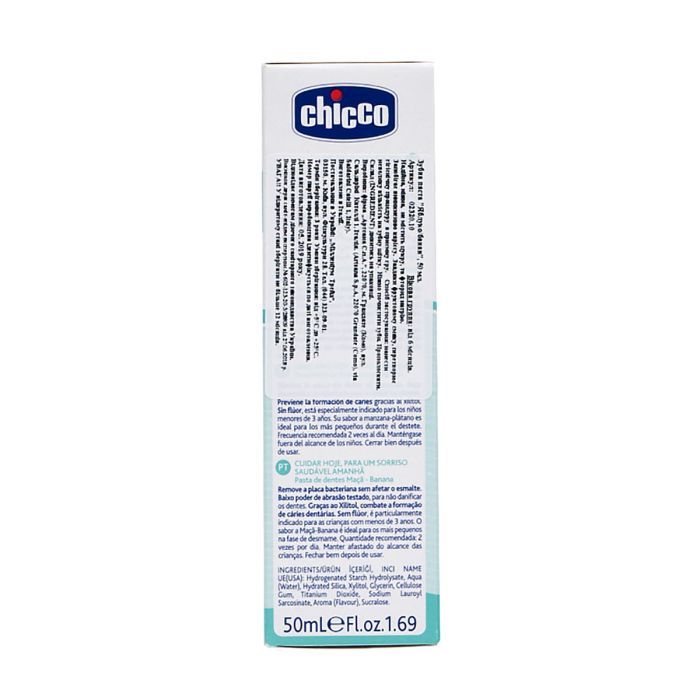 Детская зубная паста Chicco Яблоко-Банан 50 мл (02320.10) изображение 9