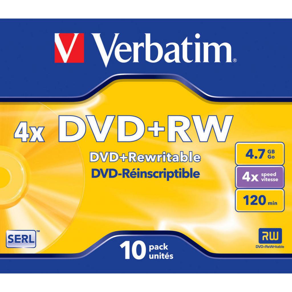 Диск DVD Verbatim 4.7Gb 4x Jewel Case 10шт Matte Silver (43246) изображение 2