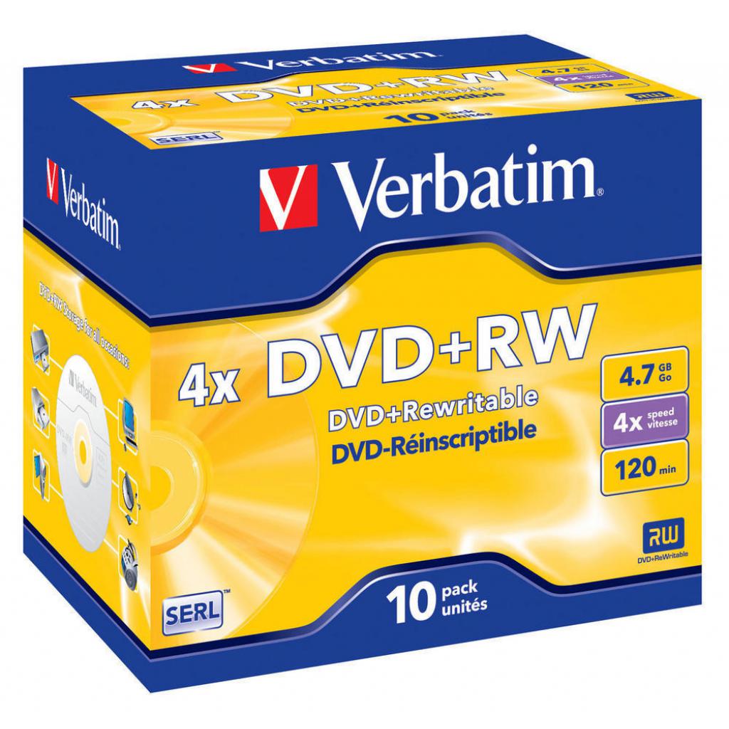 Диск DVD Verbatim 4.7Gb 4x Jewel Case 10шт Matte Silver (43246)