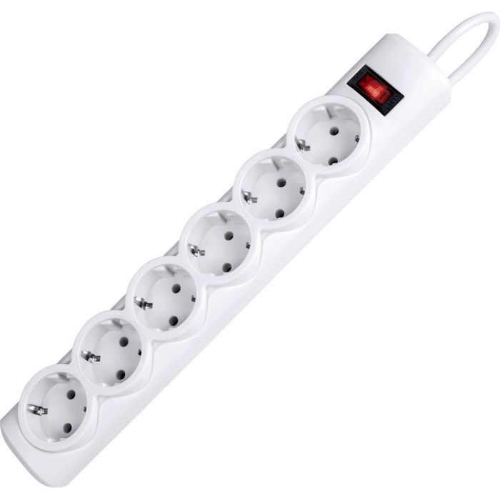 Сетевой фильтр питания Defender 153, 3 m, 6 роз, white (99490) изображение 2