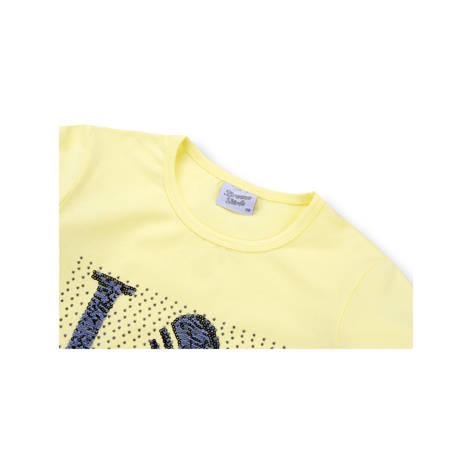 Набір дитячого одягу Breeze з написом "LOVE" із паєток (8307-140G-yellow) зображення 4