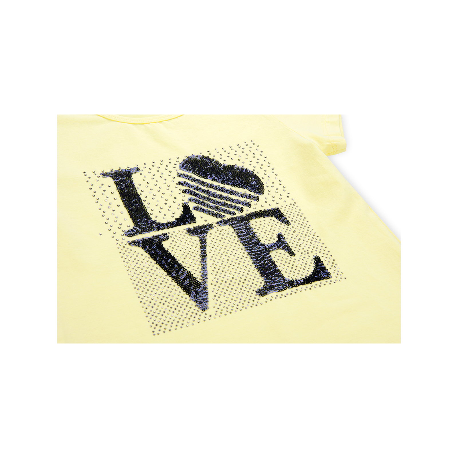 Набір дитячого одягу Breeze з написом "LOVE" із паєток (8307-140G-yellow) зображення 8