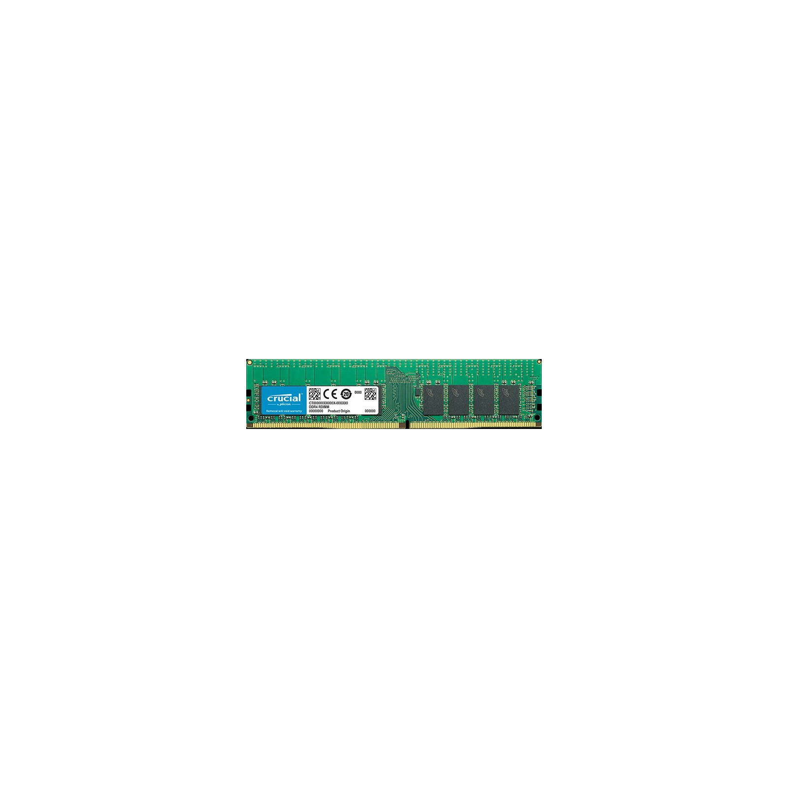 Модуль памяти для сервера DDR4 16GB ECC UDIMM 2400MHz 2Rx8 1.2V CL17 Micron (CT16G4WFD824A)