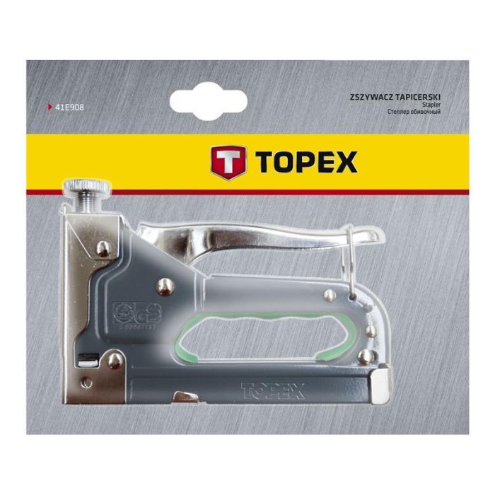 Степлер будівельний Topex 6-14 мм, скобы G (41E908) зображення 2