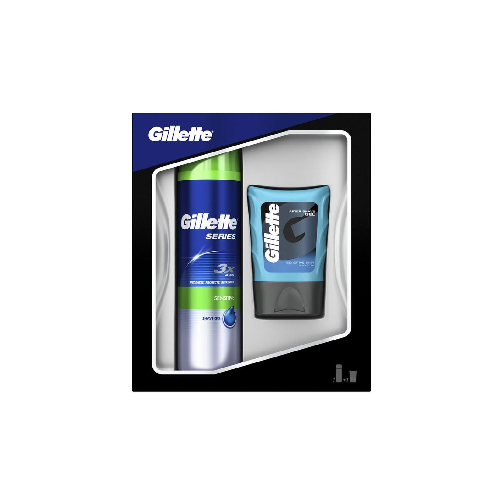 Набір для гоління Gillette для бритья Sensitive 200 мл + после бритья Sensitive 75 мл (7702018442980) зображення 2