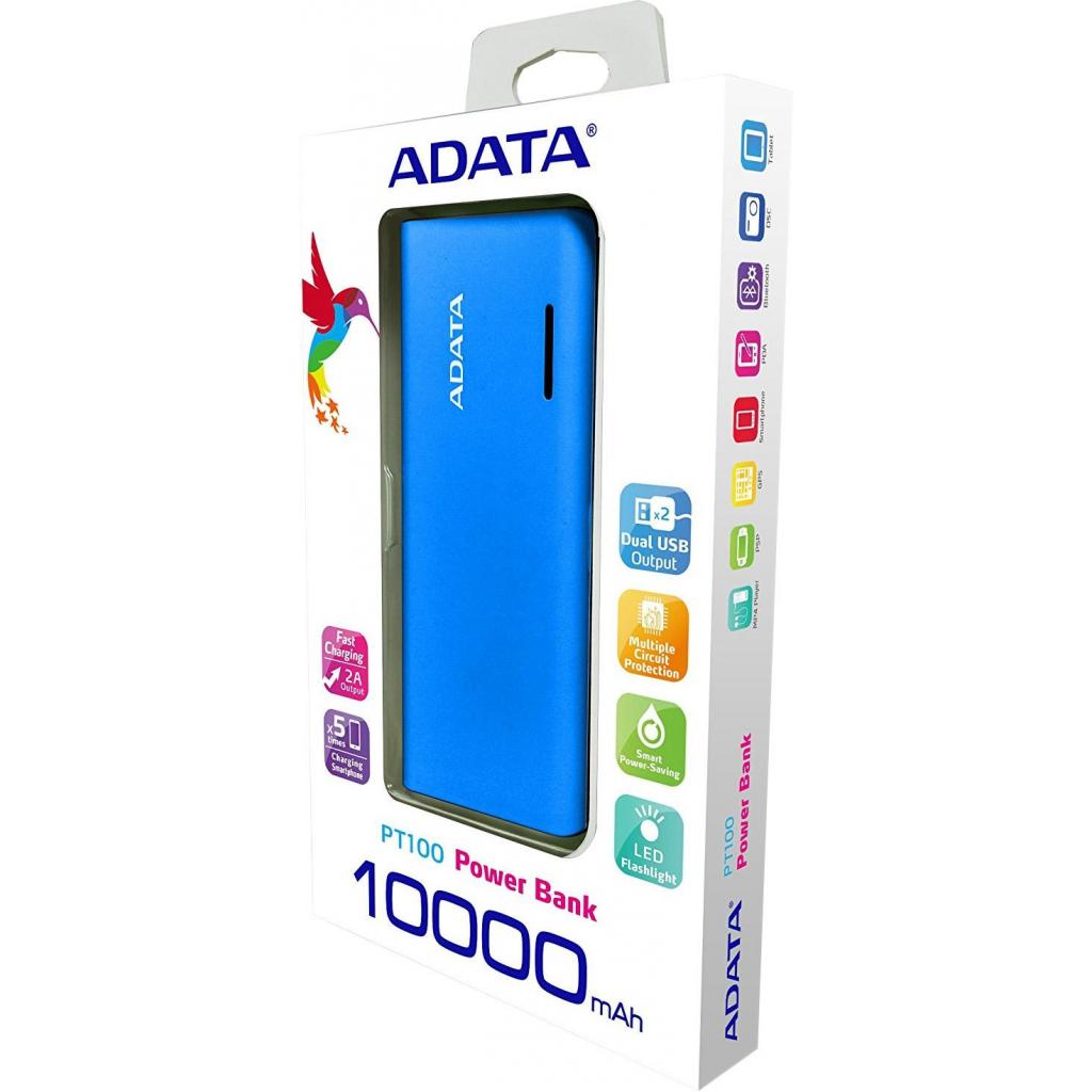 Батарея универсальная ADATA PT100 10000mAh Blue-White (APT100-10000M-5V-CBLWH) изображение 5
