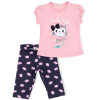Набор детской одежды Breeze с котиками (7493-74G-pink)