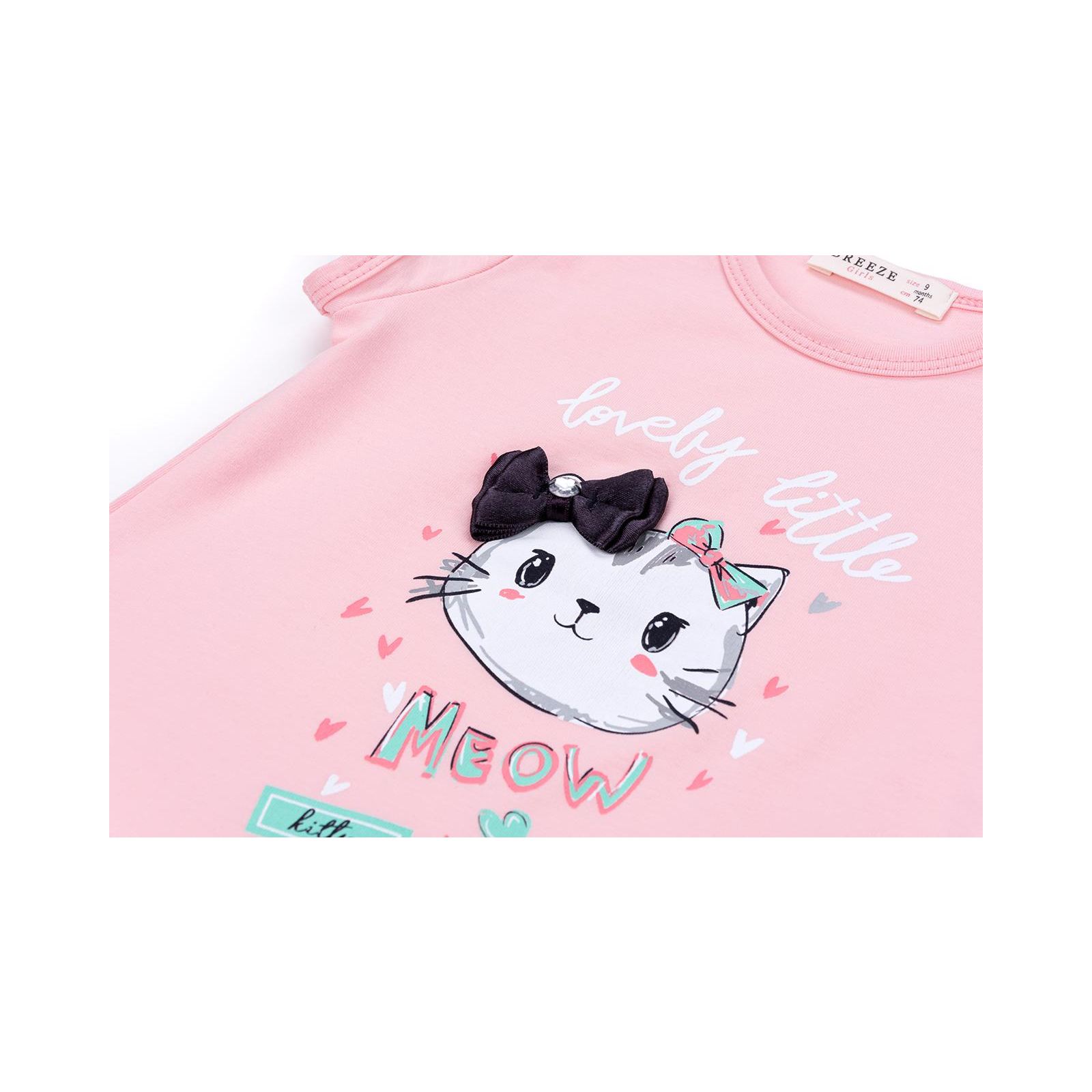 Набір дитячого одягу Breeze з котиками (7493-74G-pink) зображення 9