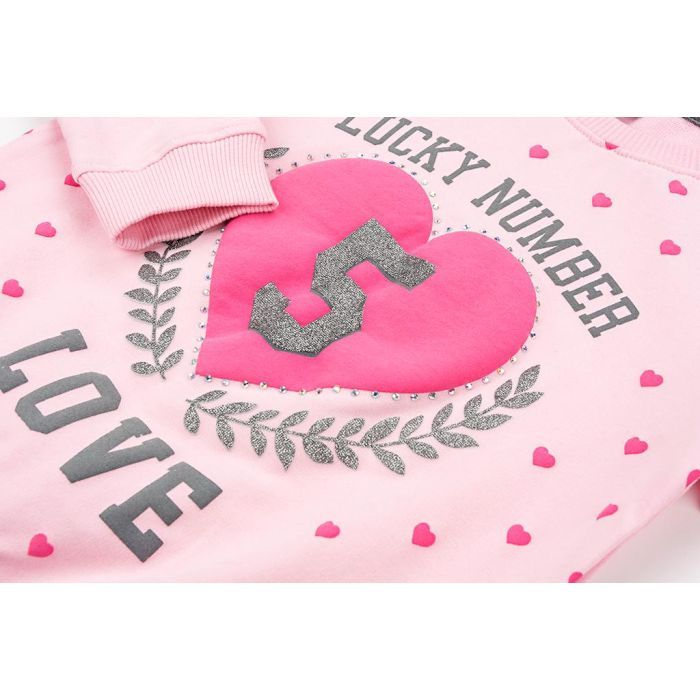 Спортивний костюм дитячий Breeze із серцем (9347-140G-pink) зображення 9