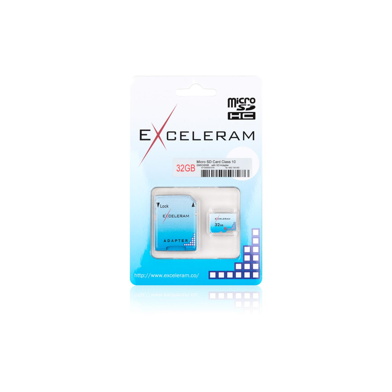 Карта памяти eXceleram 32GB microSD class 10 Color series (EMSD0006) изображение 2