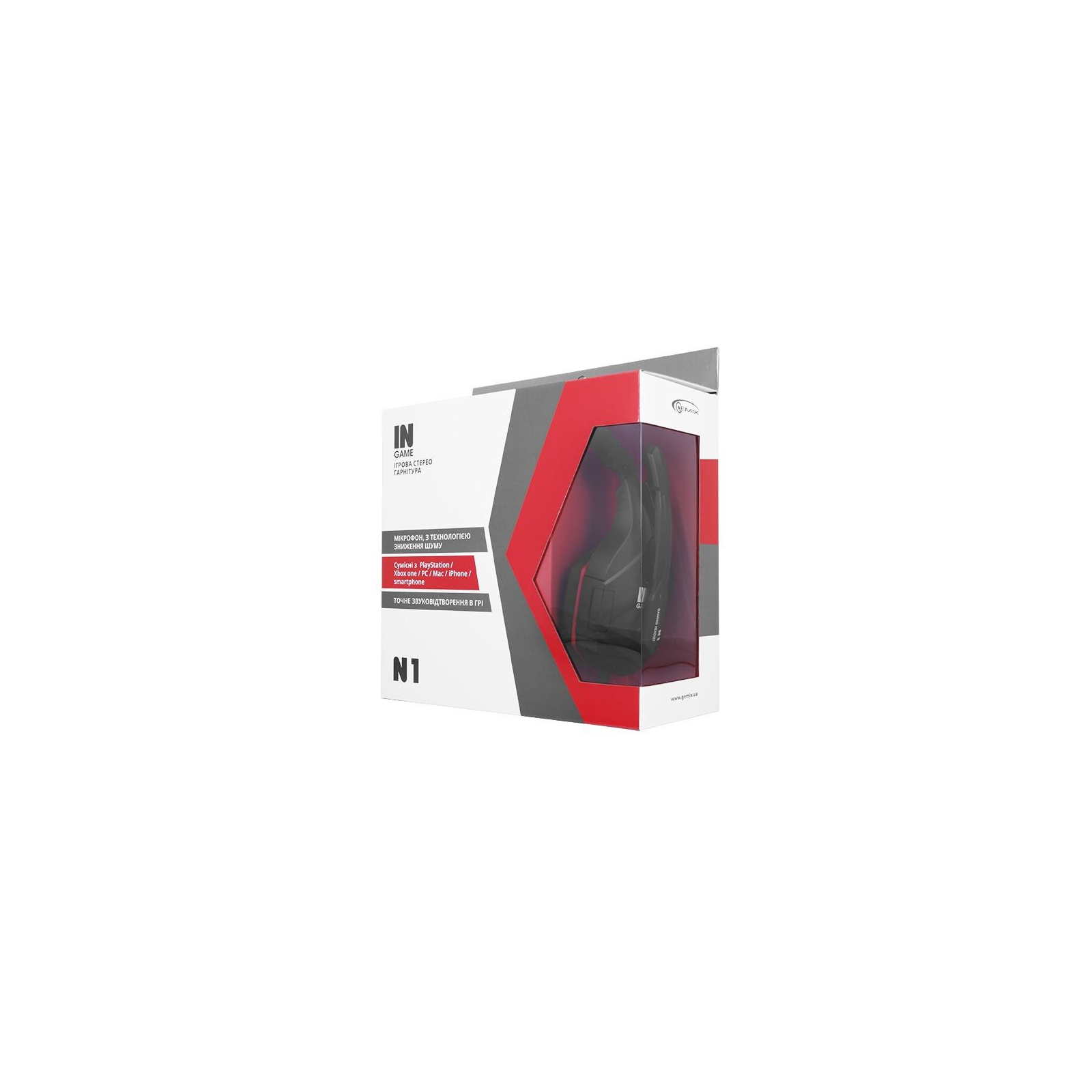 Навушники Gemix N1 Black-Red Gaming зображення 5