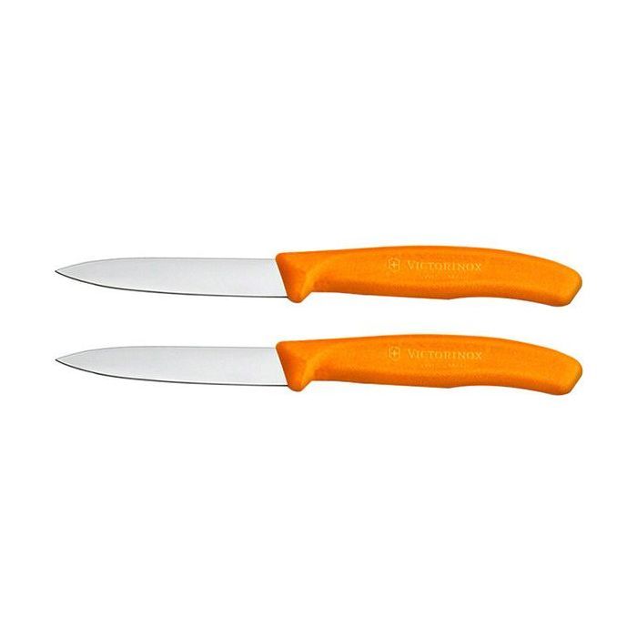 Набор ножей Victorinox SwissClassic, 8см, 2шт. в блистере, оранжевые (6.7606.L119B) изображение 2