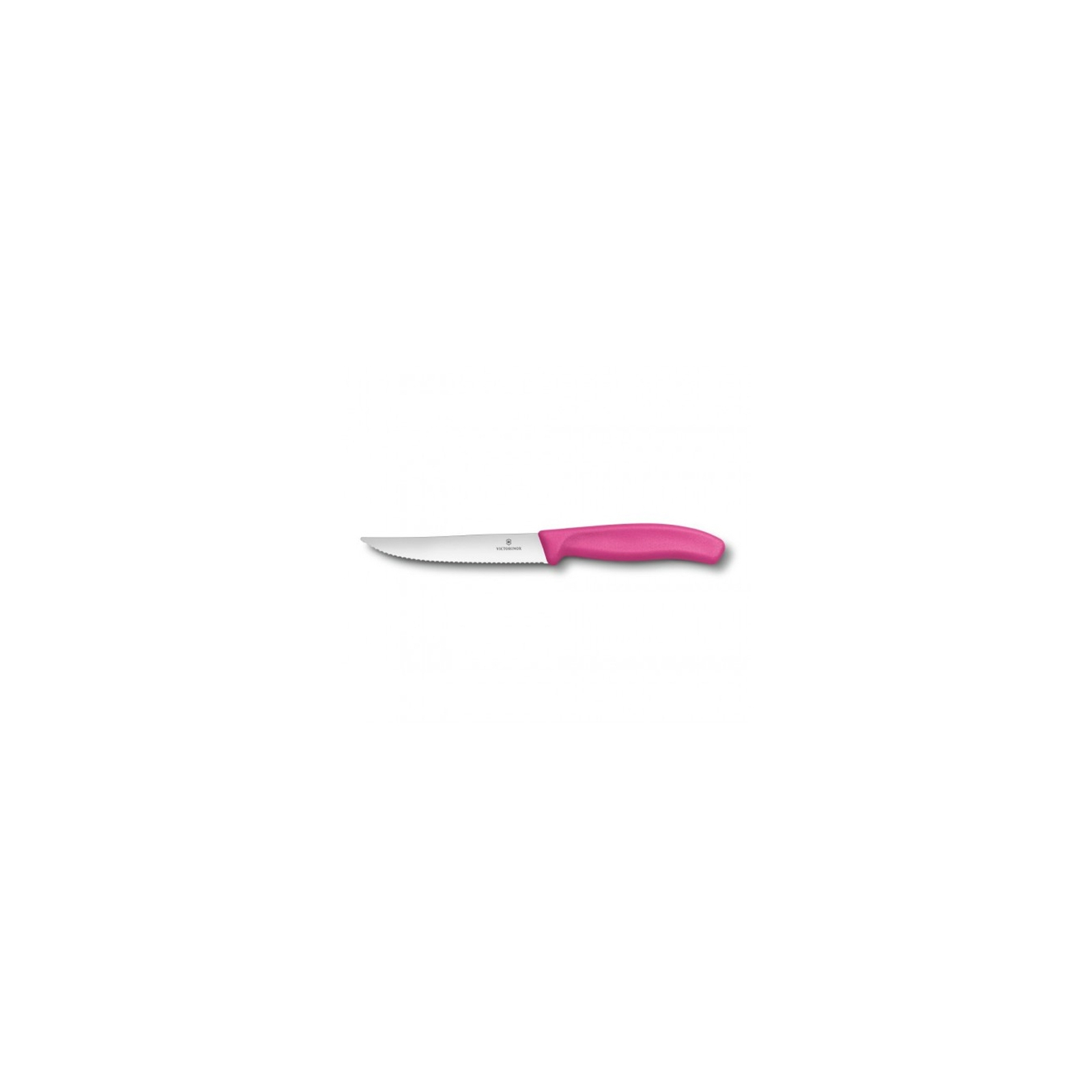 Кухонный нож Victorinox SwissClassic для стейка 12 см, волнистое лезвие, розовый (6.7936.12L5)
