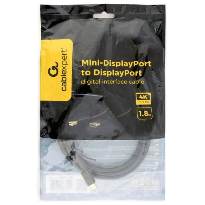 Кабель мультимедійний miniDisplayPort M to DisplayPort M 1.8m Cablexpert (CCP-mDP2-6) зображення 4