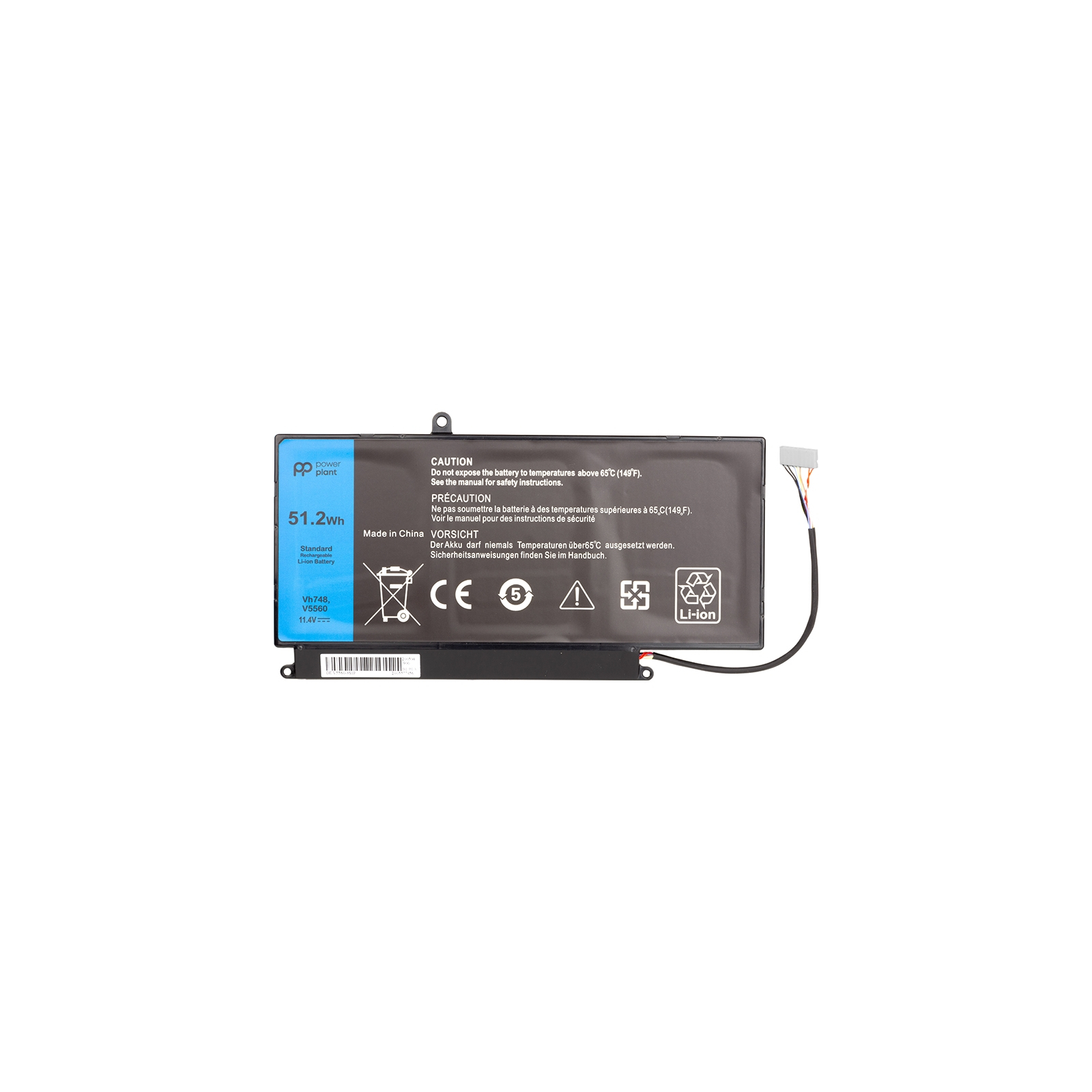 Аккумулятор для ноутбука DELL Inspiron 14-5439 (VH748) 11.4V 51.2Wh PowerPlant (NB441099)