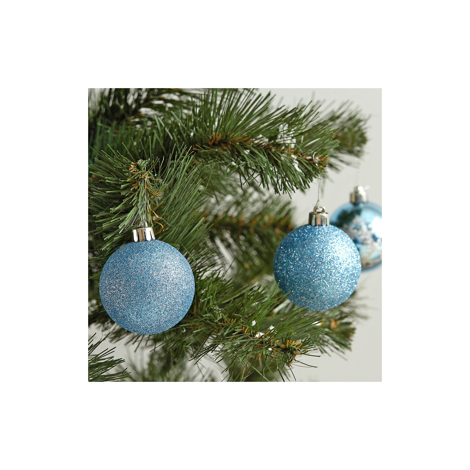 Ялинкова іграшка ColorWay Merry Christmas mix 16 шт (8 см) LIGHT BLUE (CW-MCB816LB) зображення 3