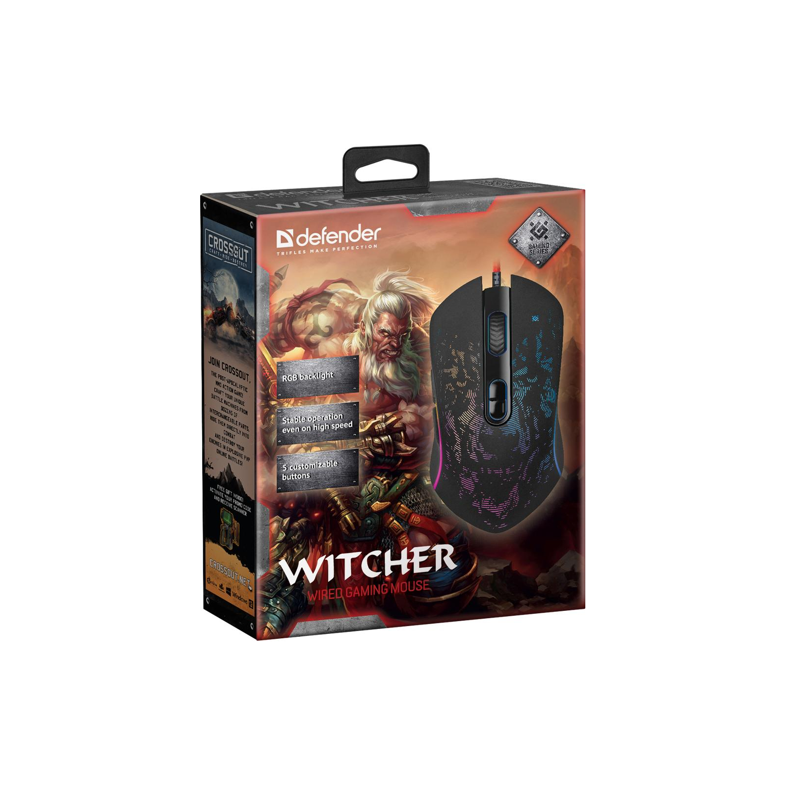 Мышка Defender Witcher GM-990 RGB Black (52990) изображение 4