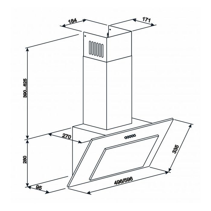 Витяжка кухонна Eleyus VERTICAL 700 60 WH (VERTICAL70060WH) зображення 8